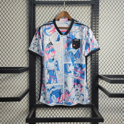 Japan 2024/25 Dragon Ball limited edition jersey by Jenzo Anime featuring a blue and pink design with Dragon Ball graphics.